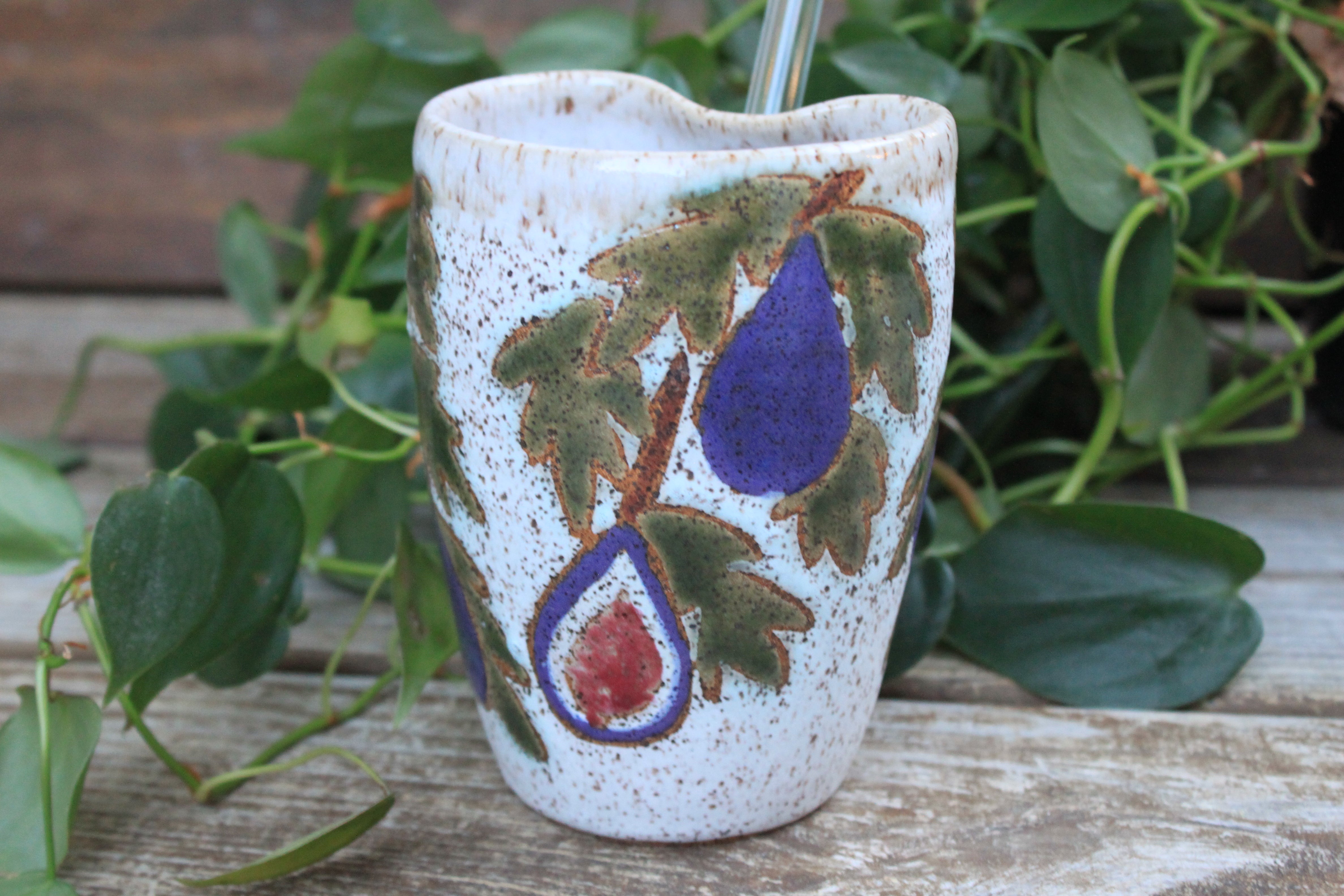 Fruity Fun - Fantastic Figs Straw Cup, 13 oz