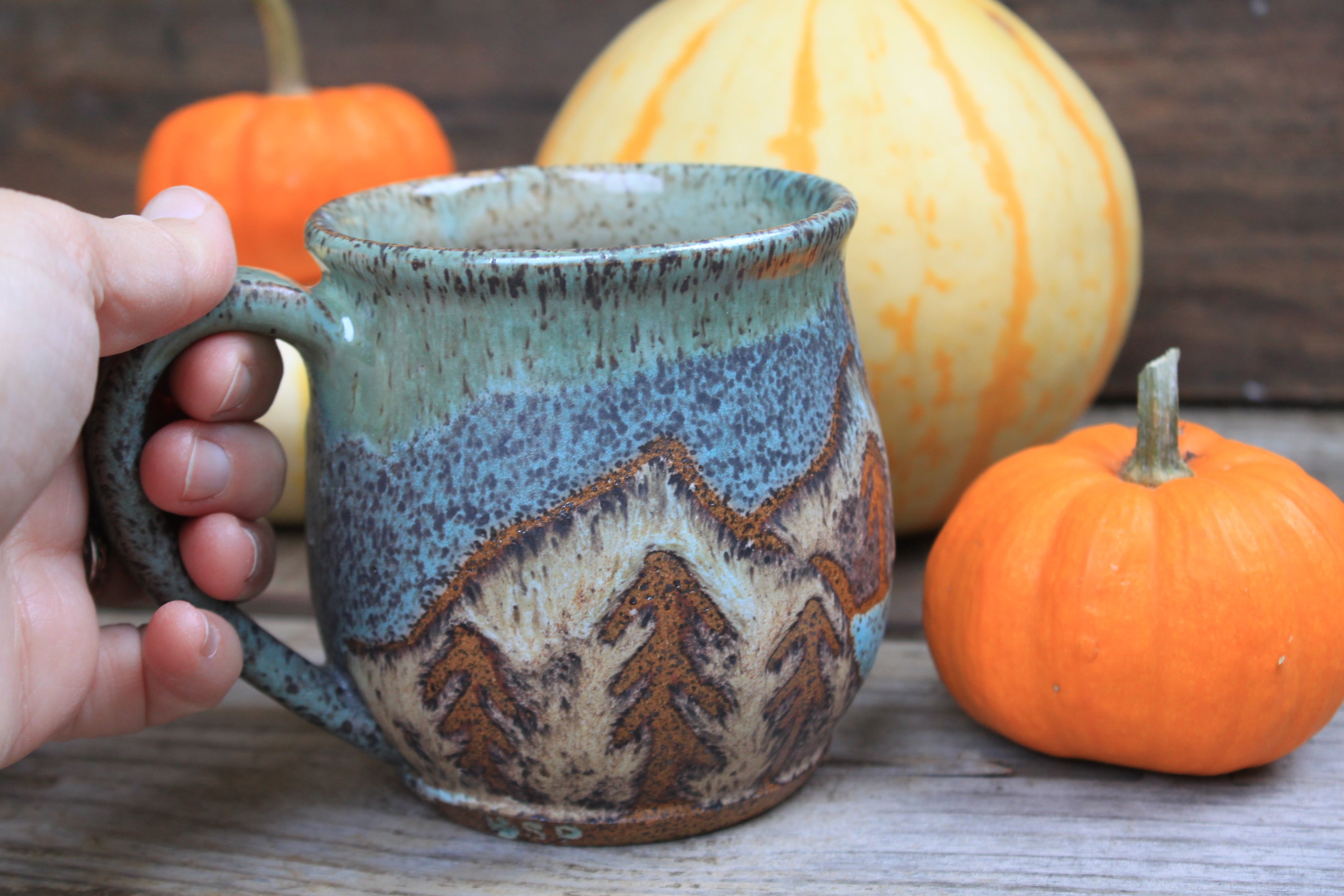 Glacial Lake Sunset Mug, 18 oz