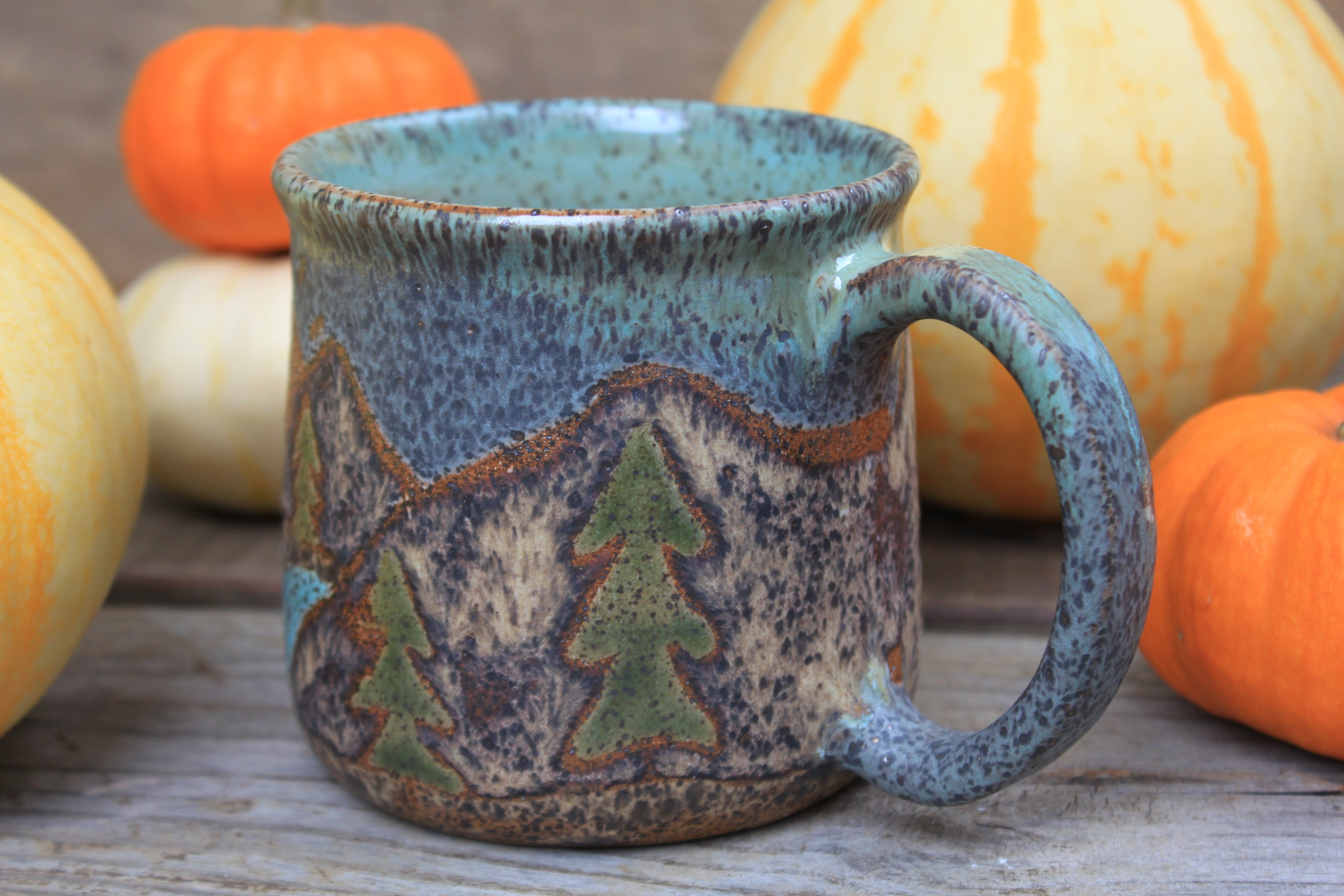 Acadia National Park Coastal Cliffs and Sailboat Mug, 20 oz