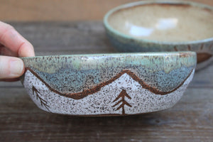 Snowy High Peaks Sunset Plate Bowls - sold separately