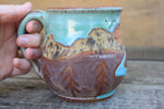 Load image into Gallery viewer, Seconds Sale! Distant High Peaks River Mug, 17 oz
