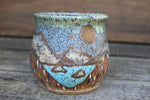 Load image into Gallery viewer, Wildflower Fields and Glacial Lake Days Carved Mug, 16 oz
