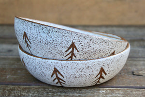 Snowy Forest Plate Bowls - sold individually