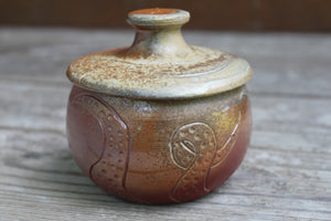 Wood Fired Octopus Adventures Carved Lidded Jar