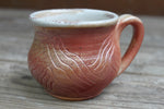 Load image into Gallery viewer, Wood Fired Distant Peaks Sunset Carved Mug, 10 oz
