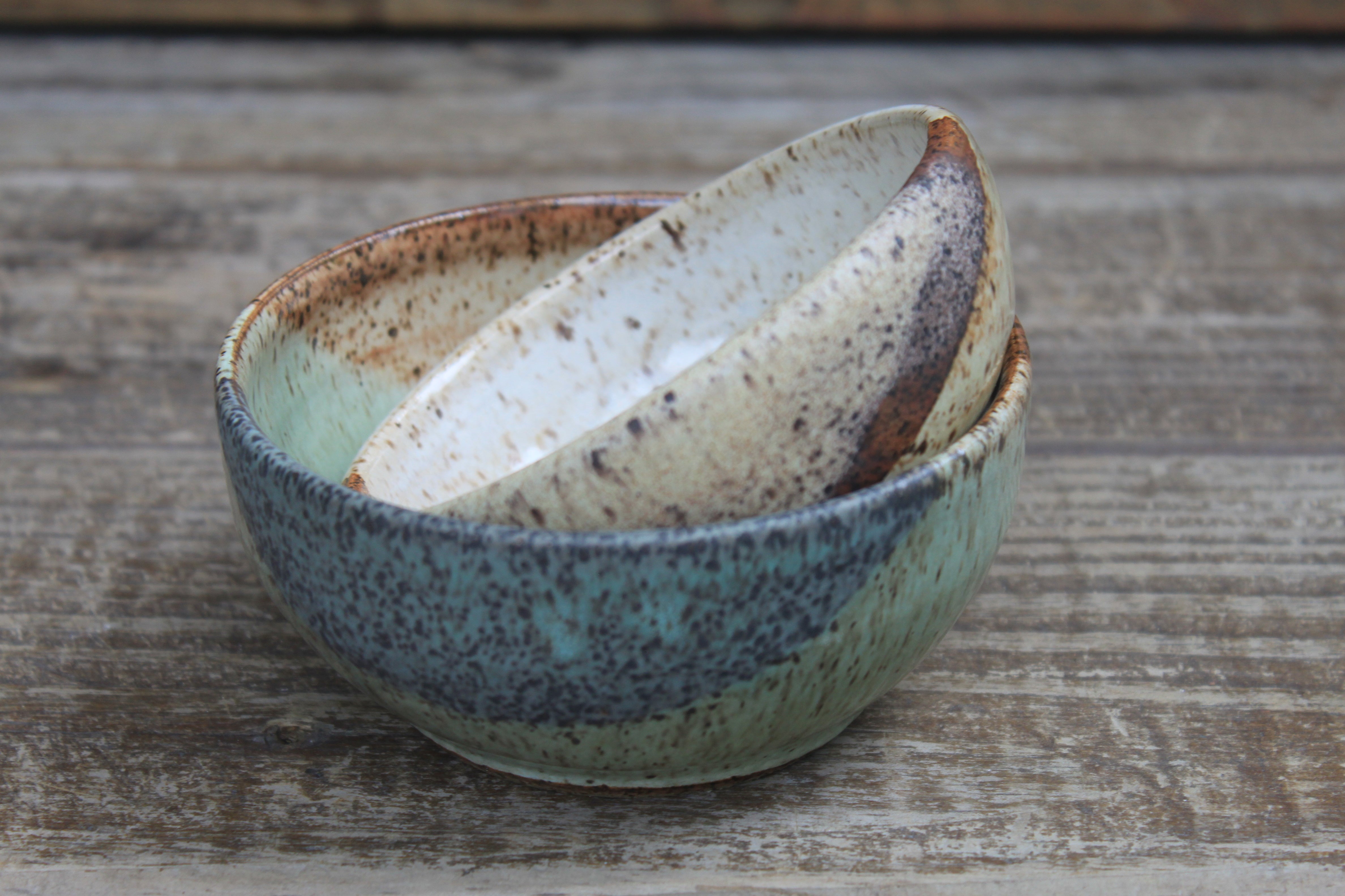 Sandy Beach Horizon Mini Catchall Nesting Bowls