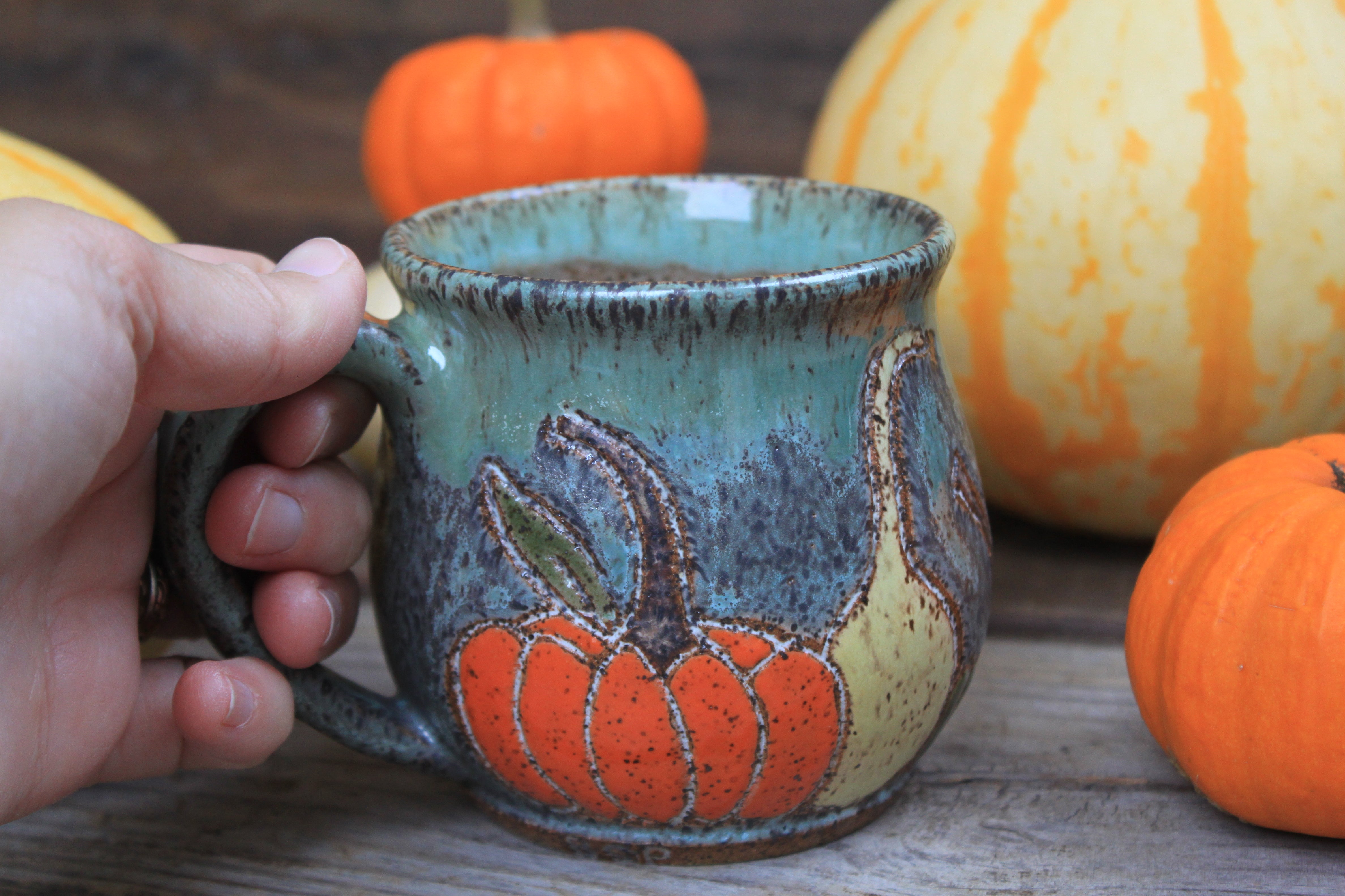 Gorgeous Gourds Mug, 15 oz
