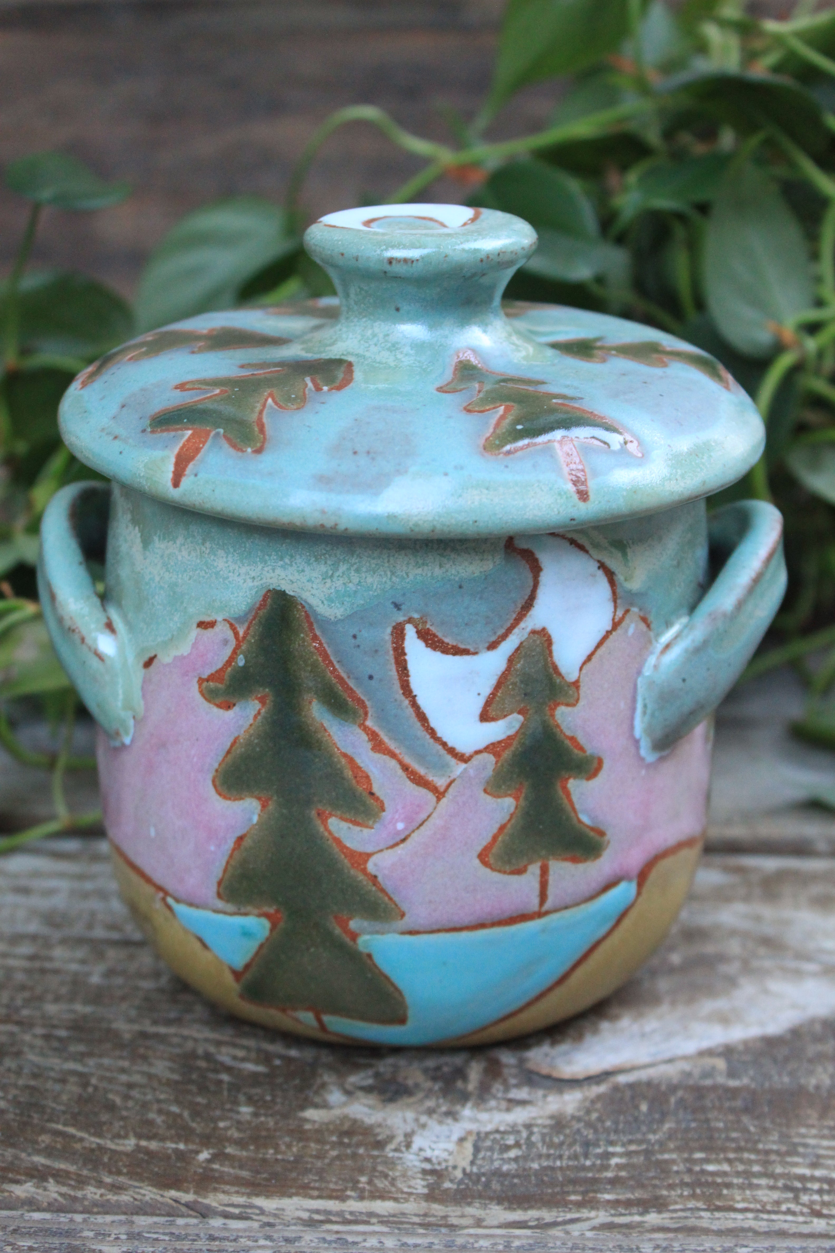 Evergreen Dreams Lidded Jar