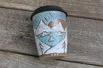 Load image into Gallery viewer, Snowy Glacial Lakes Sunset Travel Mug, 15 oz
