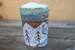 Load image into Gallery viewer, Cabin in Snowy Glacier National Park Sunrise Travel Mug, 16 oz
