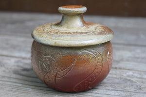 Wood Fired Octopus Adventures Carved Lidded Jar