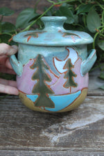 Load image into Gallery viewer, Evergreen Dreams Lidded Jar
