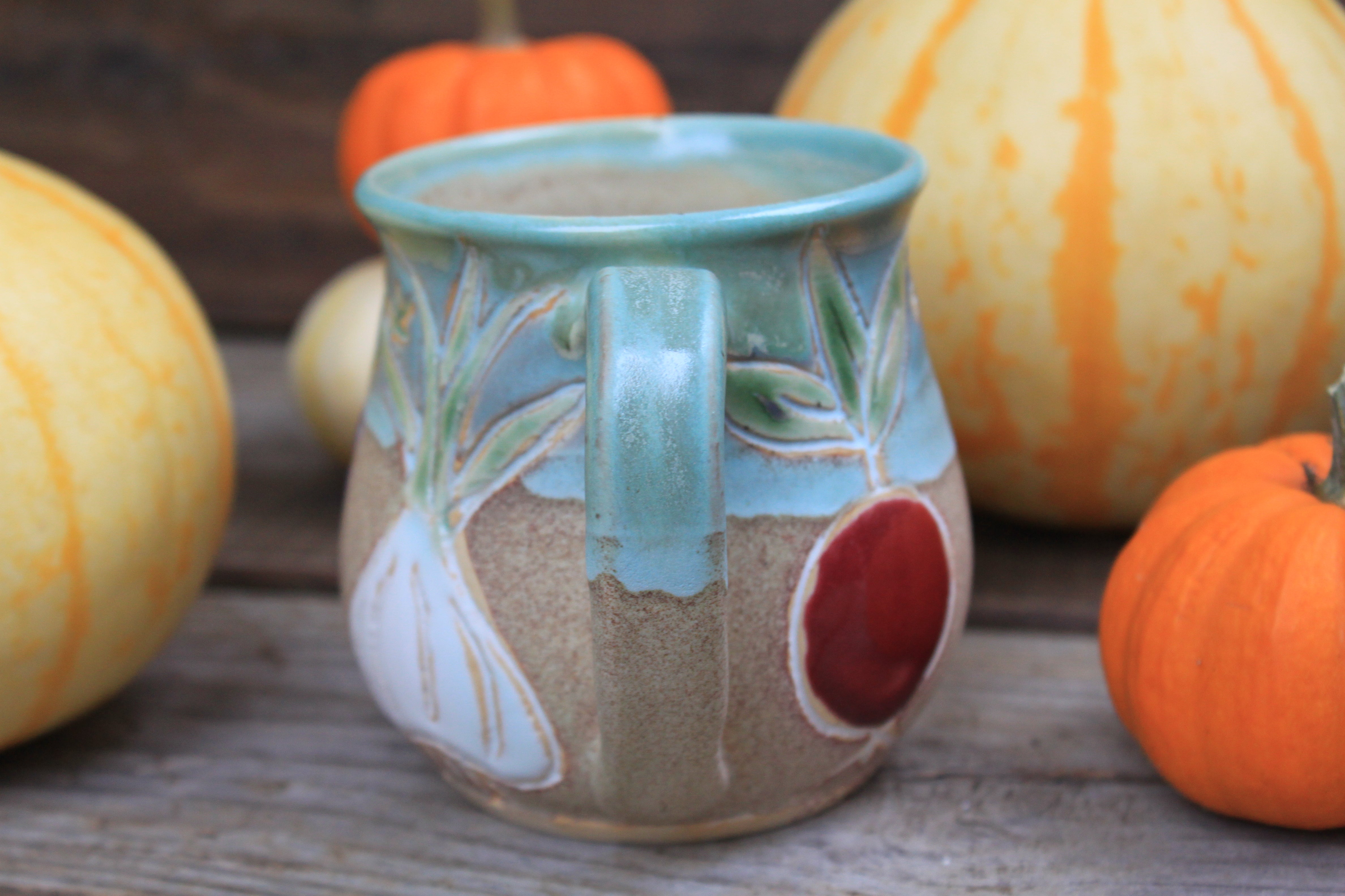 Root for Vegetables Rainbow Mug, 18 oz