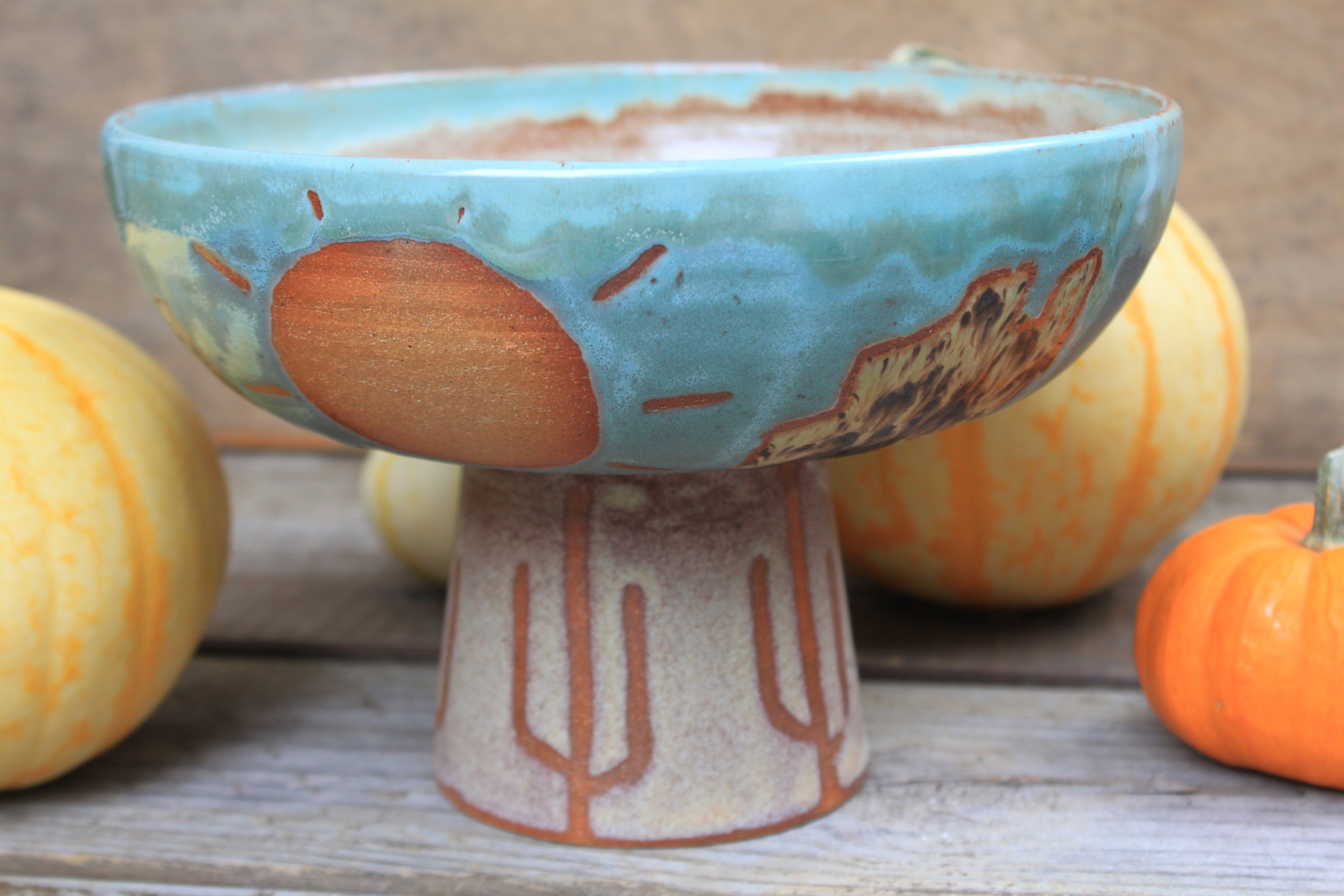 Butte-iful Desert Days Pedestal Bowl