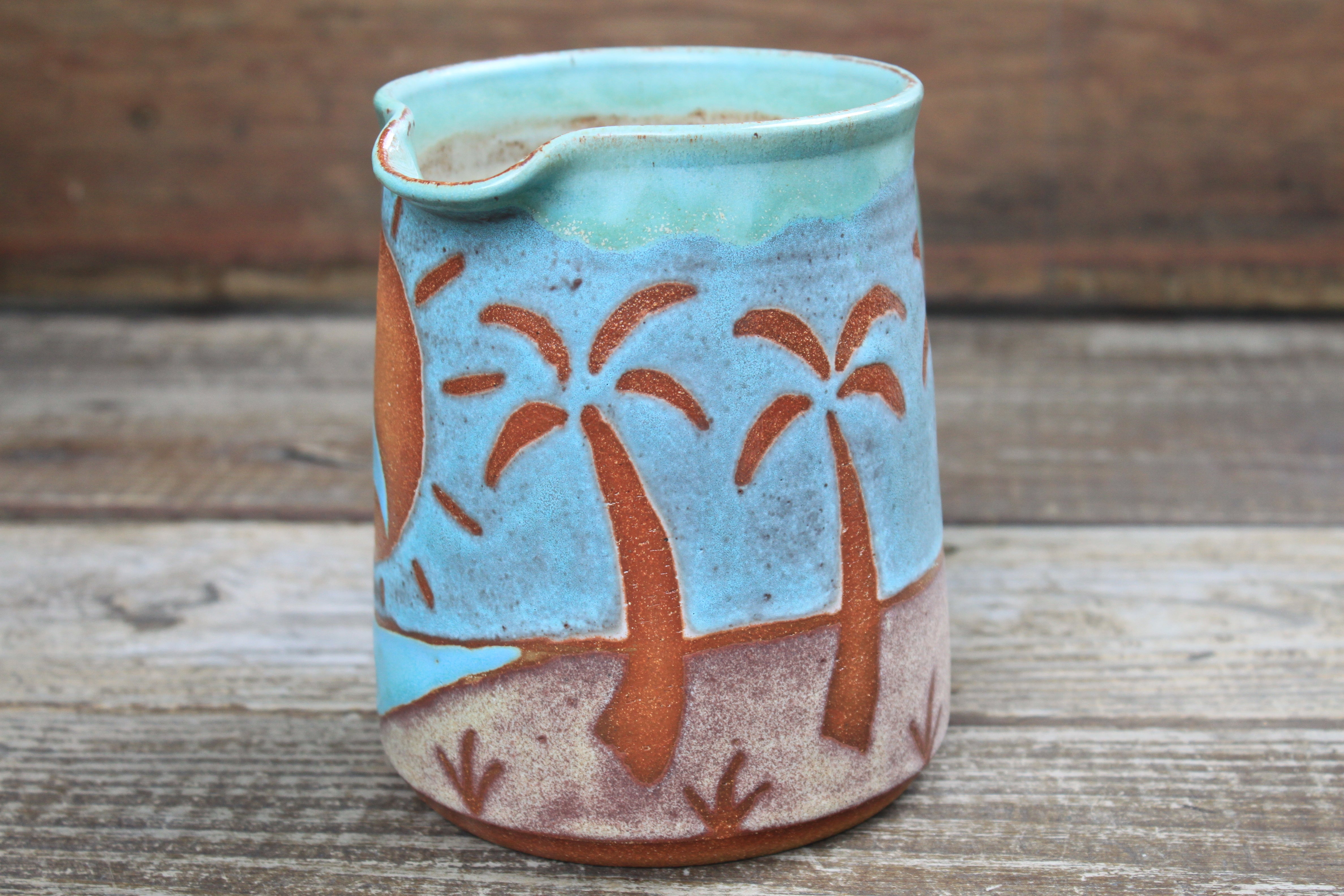 Sunny Days, Big Waves, and Palm Trees Pitcher, 38 oz