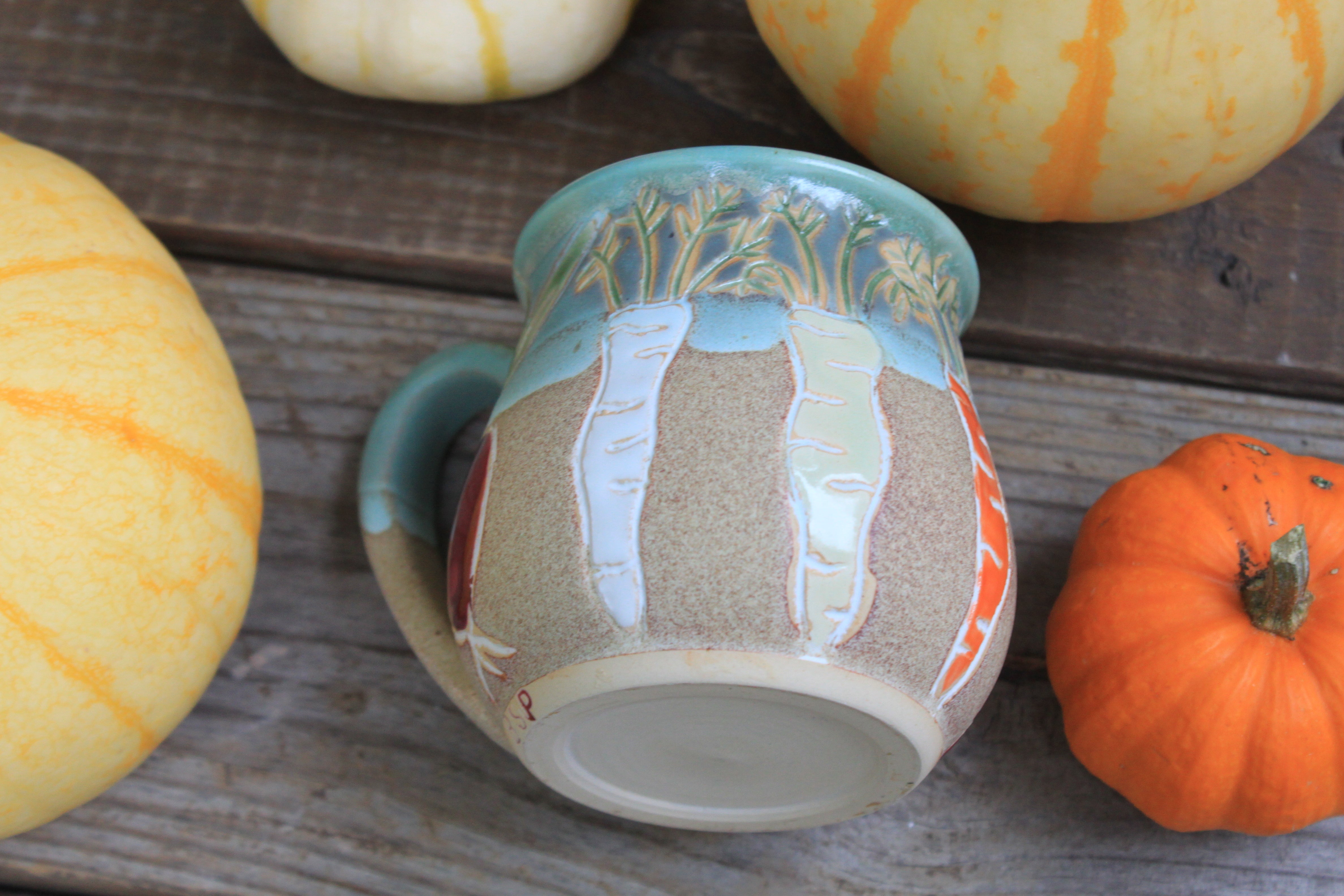 Root for Vegetables Rainbow Mug, 18 oz