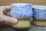 Load image into Gallery viewer, Blue Splatter and Honey Gold Sippers - sold separately, 10 oz
