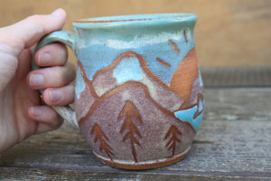 Glacial Lakes Sunset Mug, 17 oz