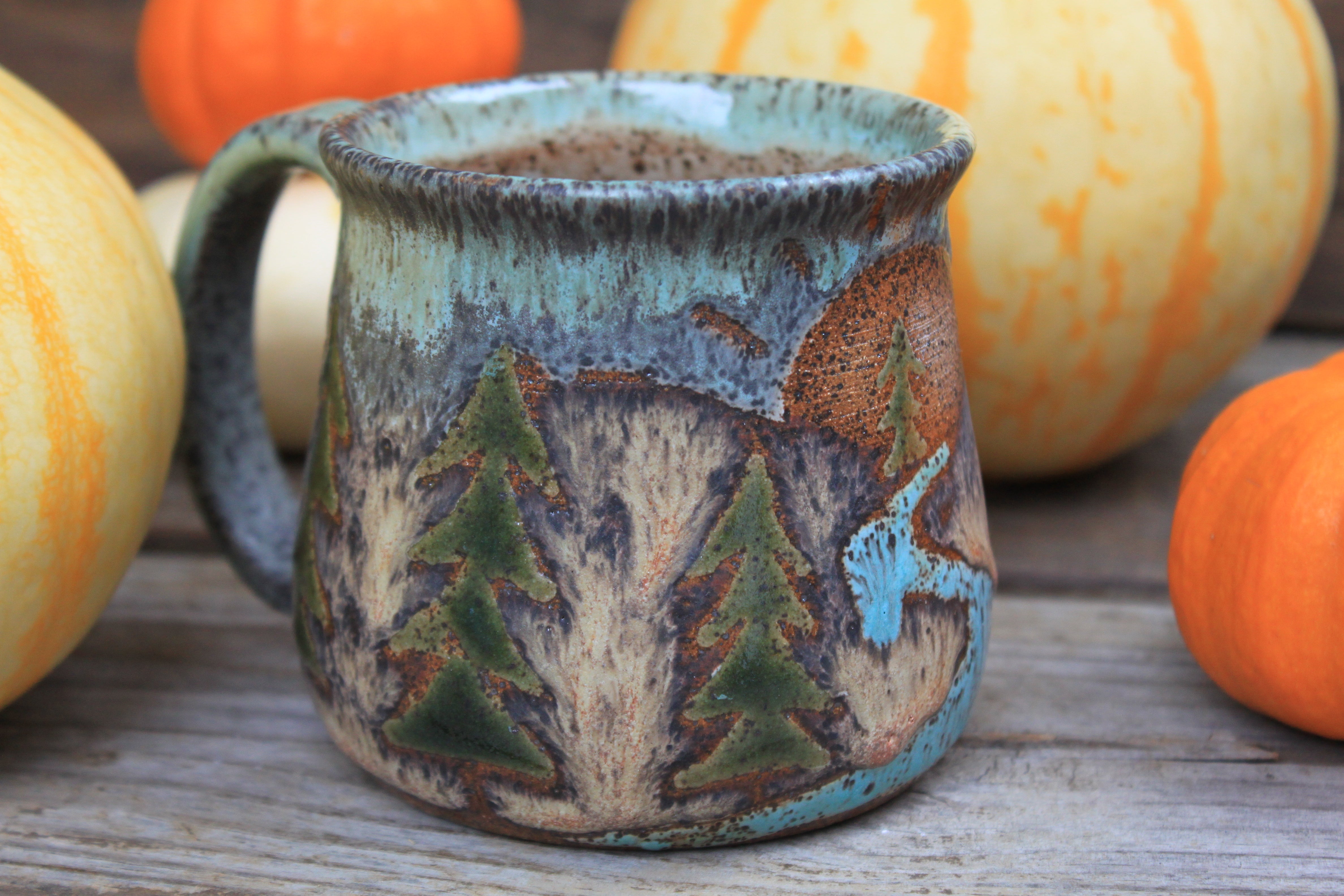 Evergreen Days Mug, 16 oz