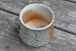 Load image into Gallery viewer, Wood Fired Distant Peaks and Partly Cloudy Days Carved Sipper, 12 oz
