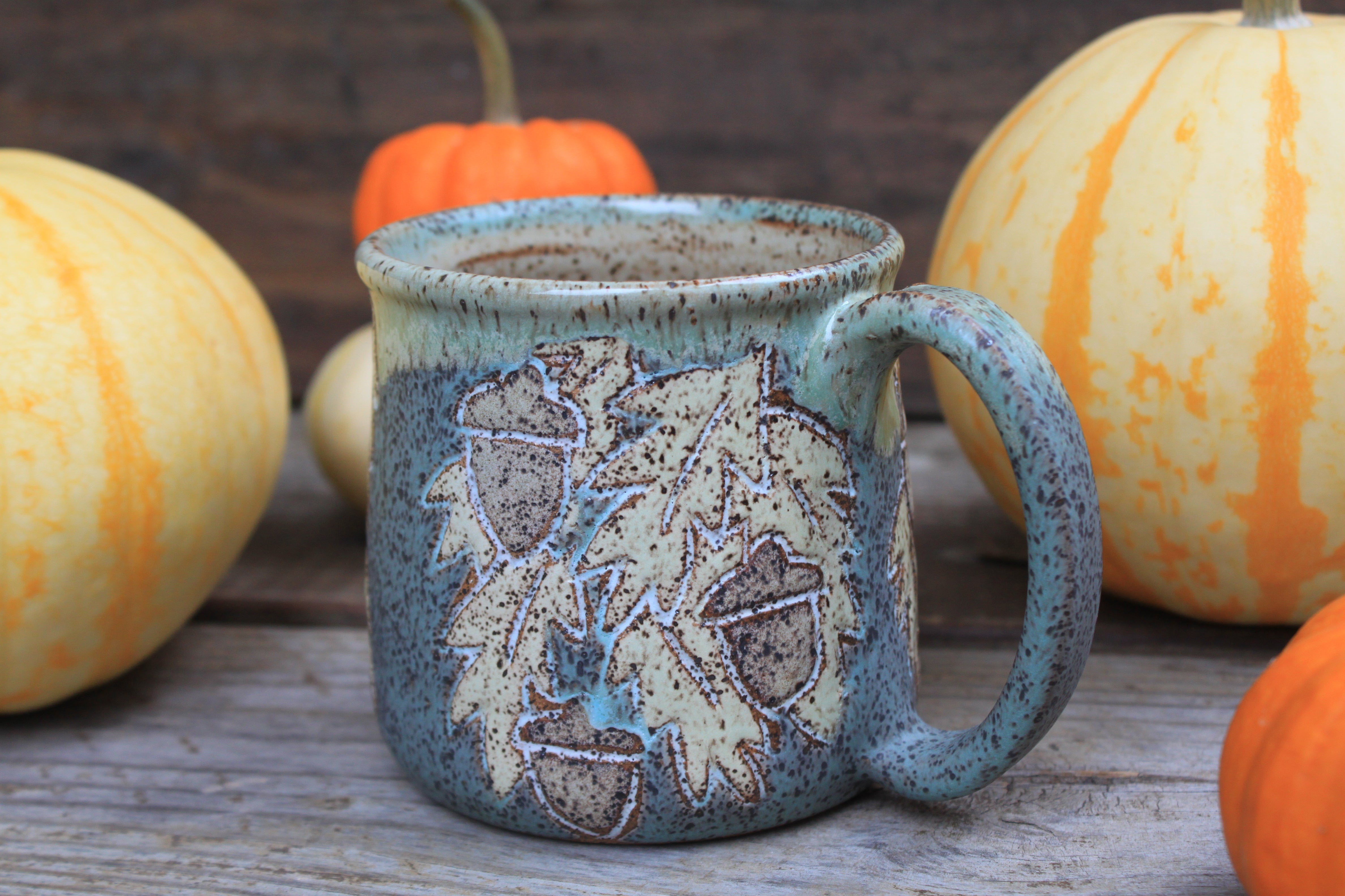 Awesome Acorns Foliage Mug, 17 oz