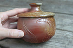 Load image into Gallery viewer, Wood Fired Octopus Adventures Carved Lidded Jar
