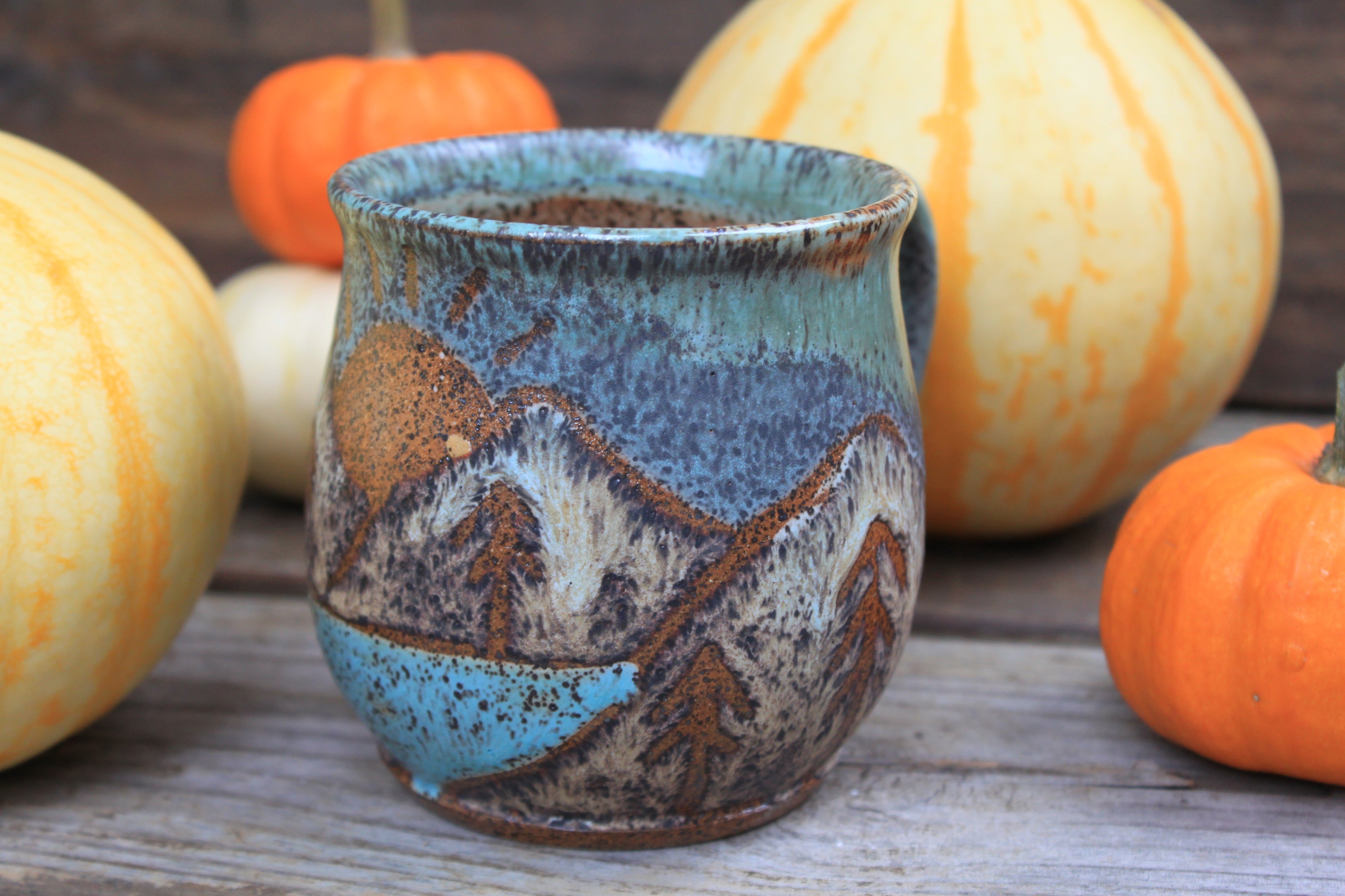 Glacial Lake Sunset Mug, 18 oz