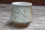 Load image into Gallery viewer, Wood Fired Distant Peaks and Partly Cloudy Days Carved Sipper, 12 oz
