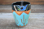 Load image into Gallery viewer, Turquoise Desert Mountains Straw Cup, 17 oz
