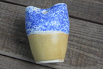 Load image into Gallery viewer, Blue Splatter and Honey Gold Straw Cup, 15 oz
