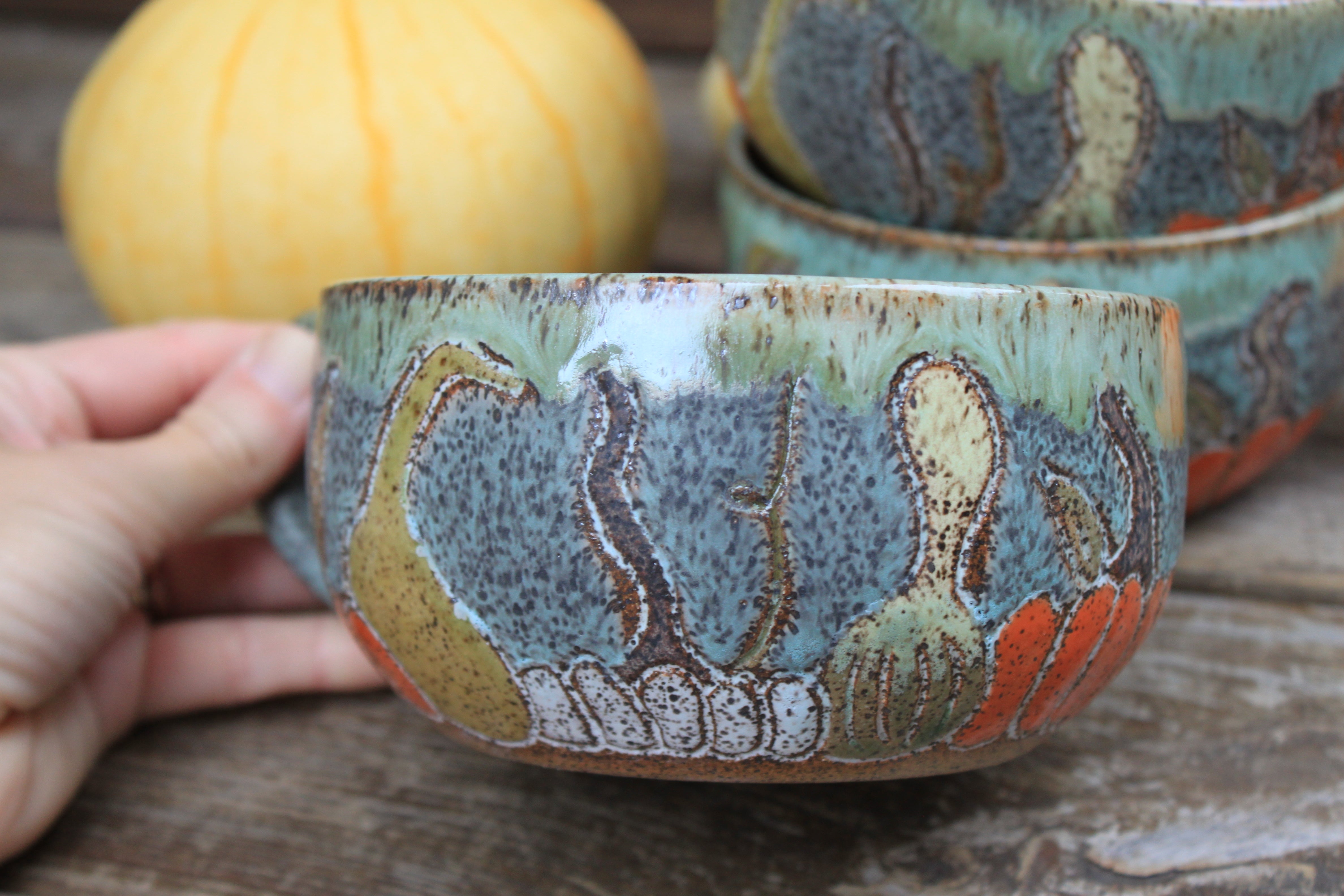 Gorgeous Gourds Soup Season Mug Bowls, 22 oz - sold separately