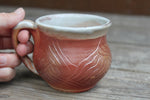 Load image into Gallery viewer, Wood Fired Distant Peaks Sunset Carved Mug, 10 oz
