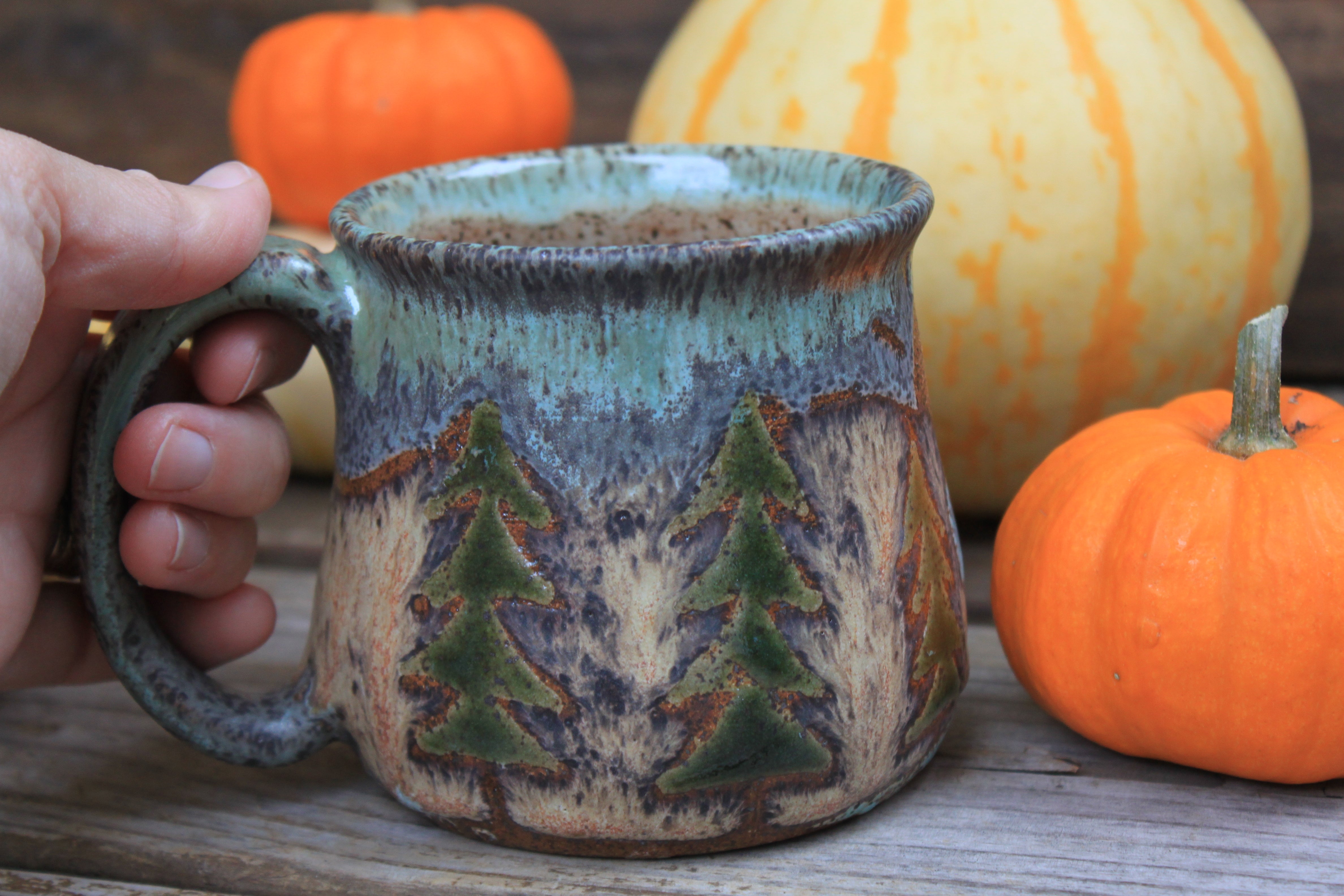 Evergreen Days Mug, 16 oz