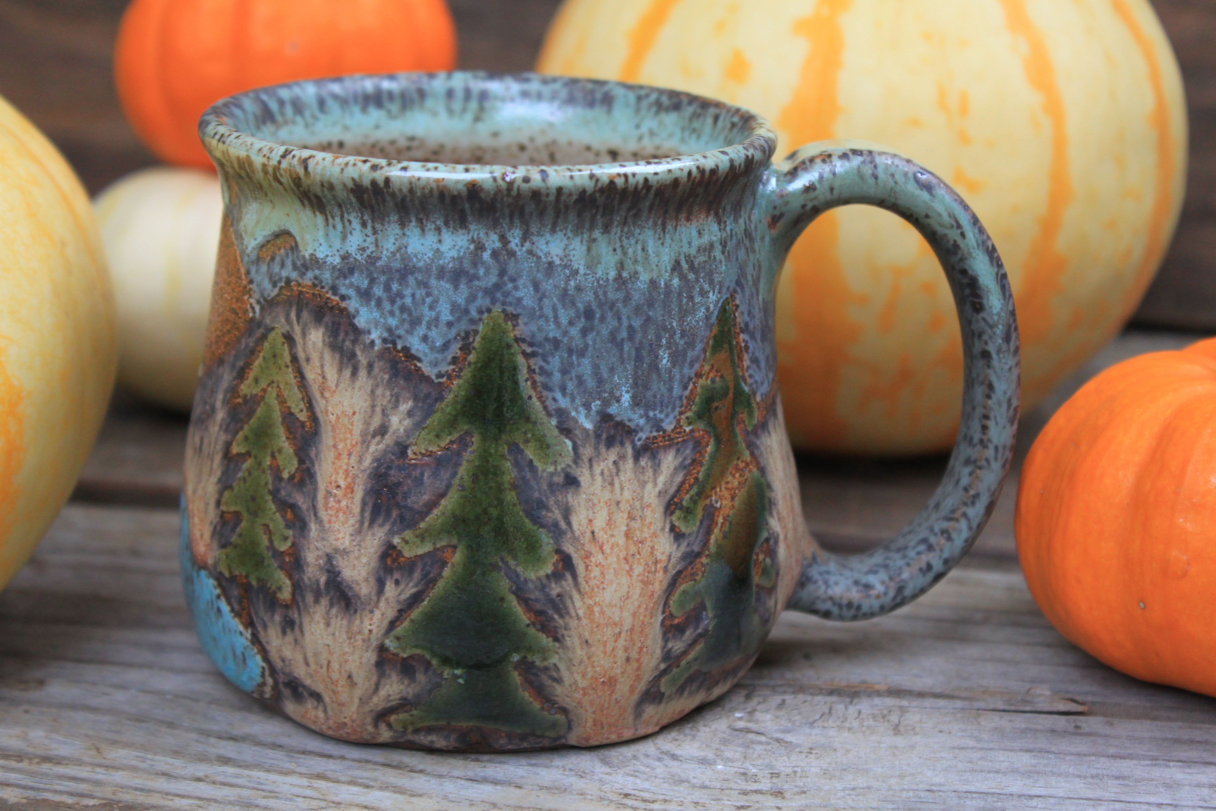 Evergreen Days Mug, 16 oz