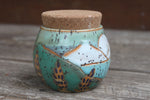 Load image into Gallery viewer, Carved Lupine Lover Ocean Horizon Jar with Cork

