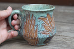 Load image into Gallery viewer, Carved Houseplant Party Mug, 14 oz
