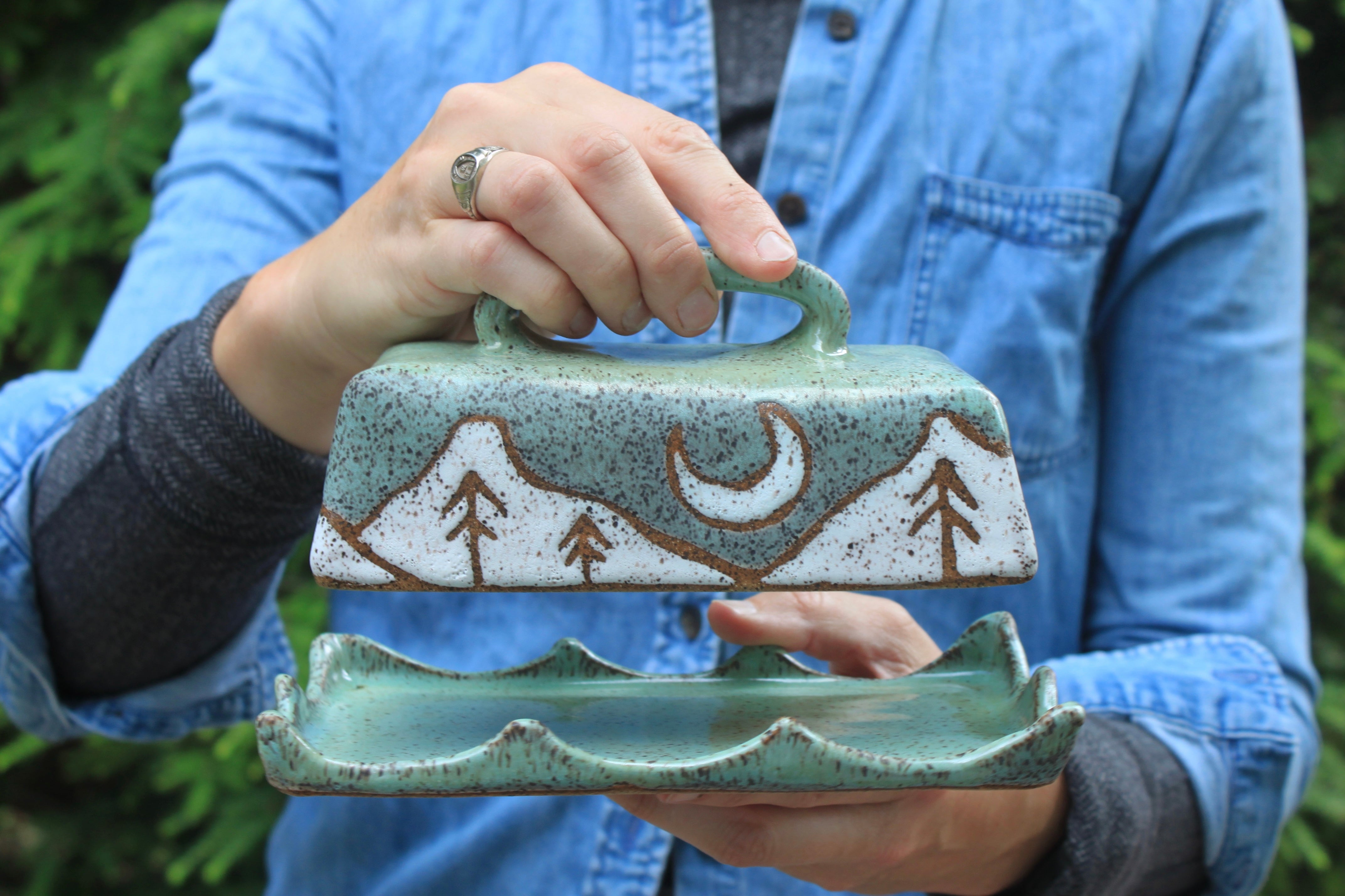 Snowy High Peaks Butter Dish