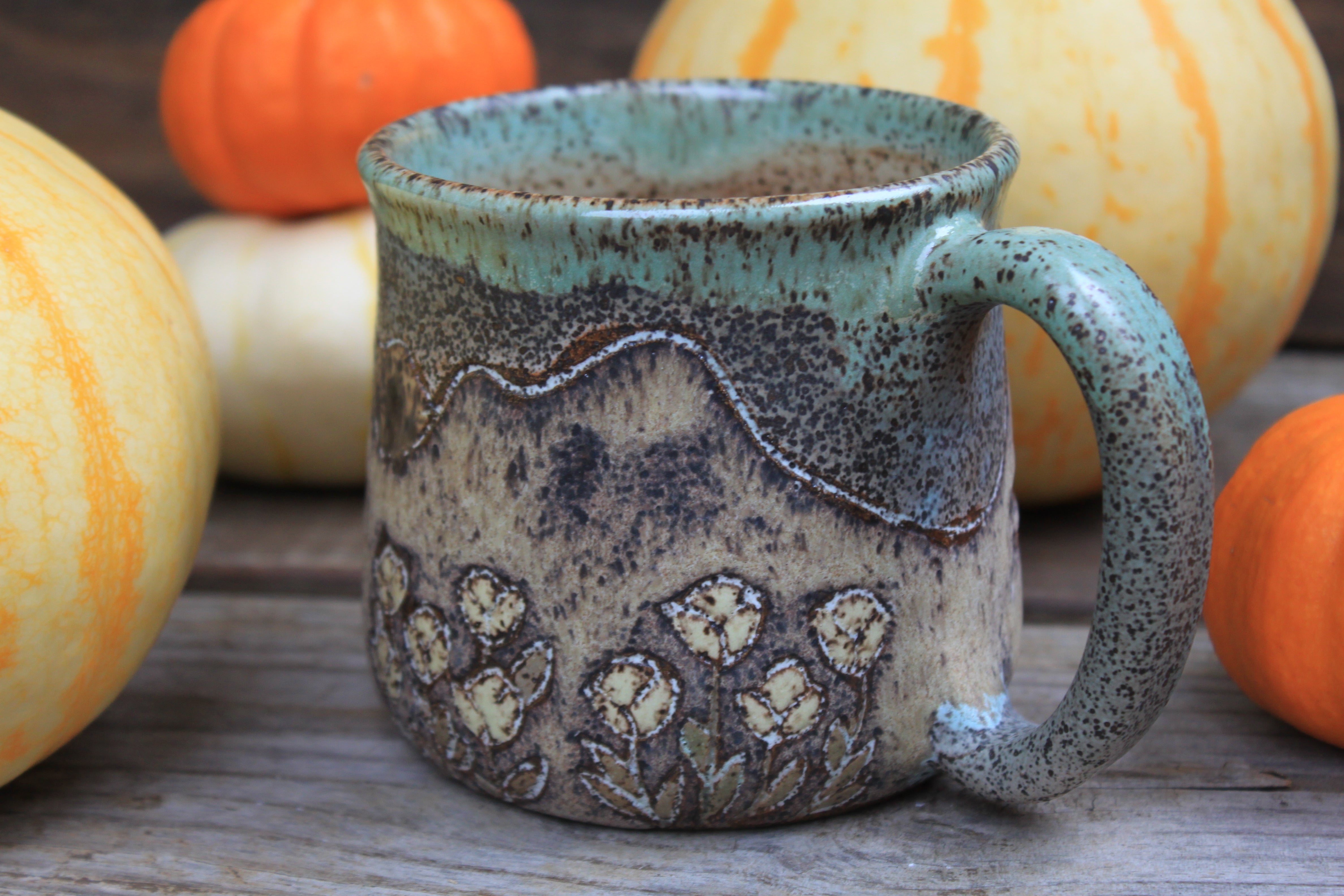 Alpine Flower Fields Sunset Mug, 18 oz