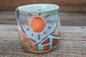 Retro Desert Dreams Cabin Mug, 17 oz