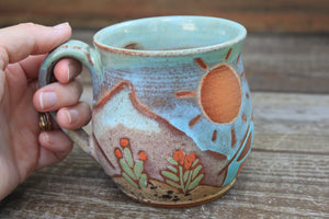 Retro Desert Dreams Cabin Mug, 17 oz