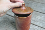 Load image into Gallery viewer, Wood Fired Garden Party Carved Lidded Jar
