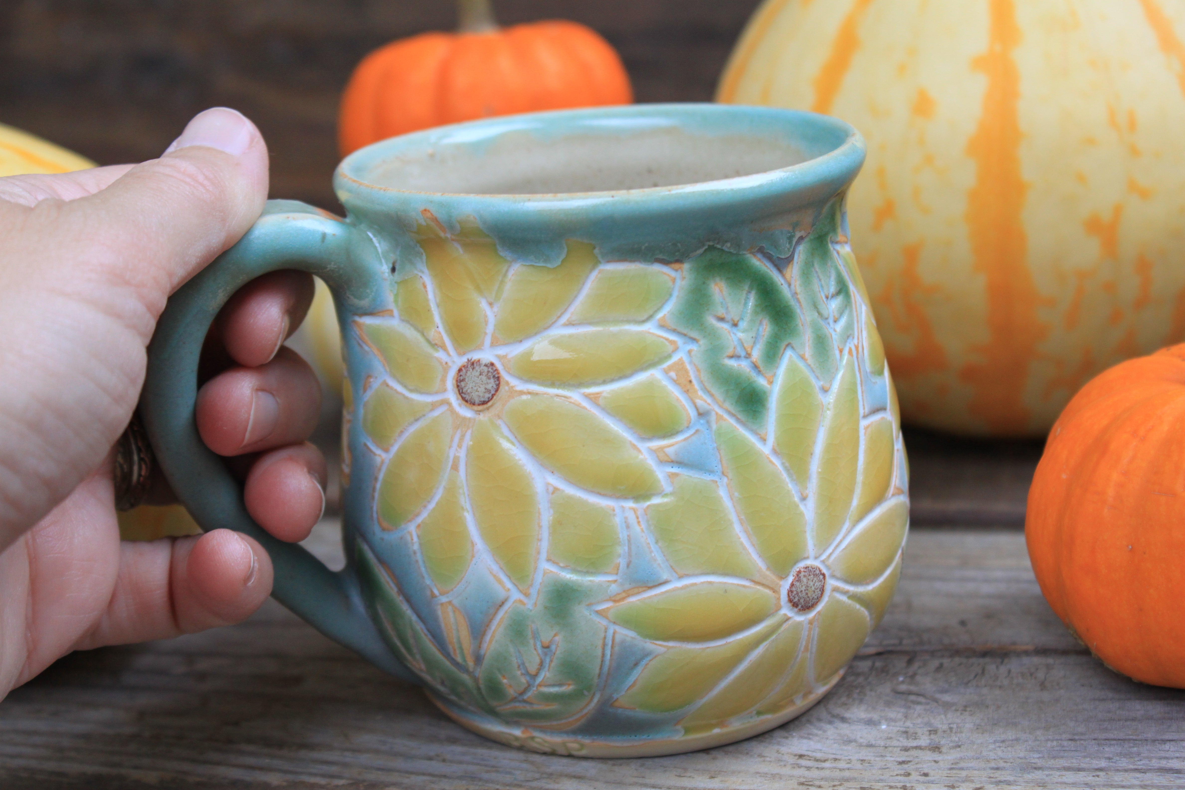 Sunflower Fields Forever Mug, 18 oz