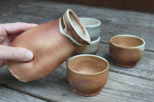 Wood Fired Saki Set, 14 oz and 4-5 oz