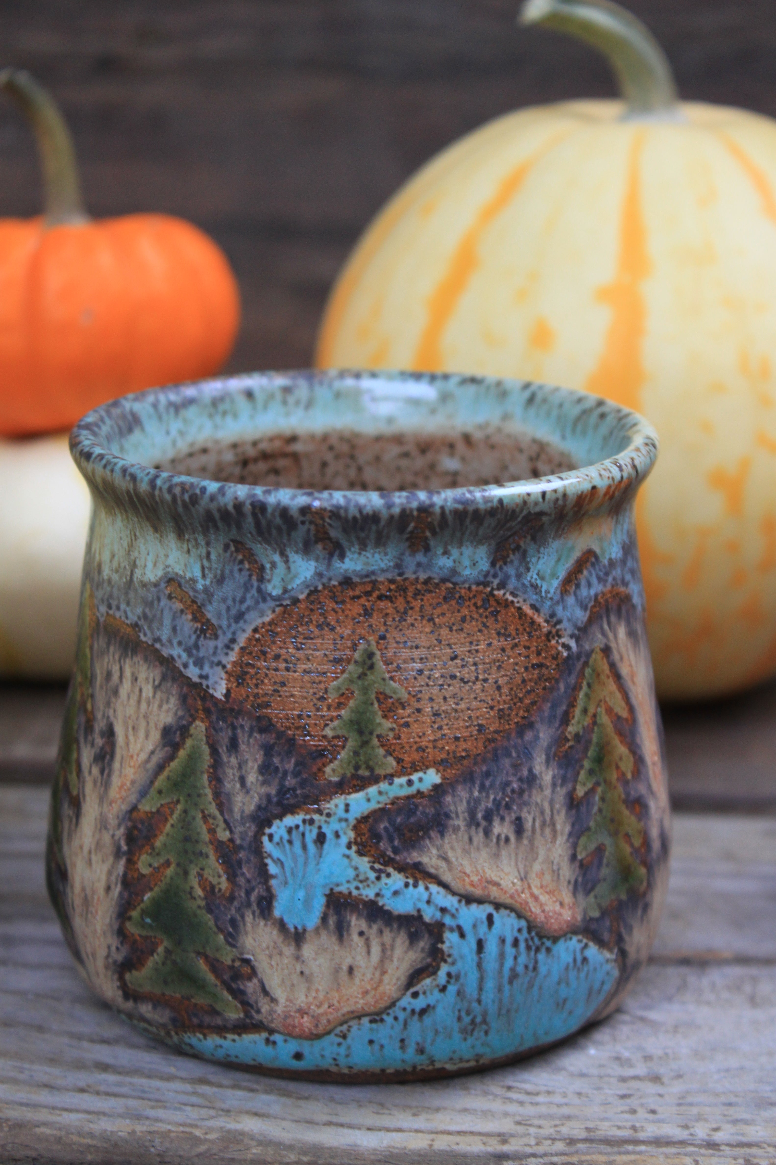 Evergreen Days Mug, 16 oz