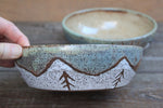 Load image into Gallery viewer, Snowy High Peaks Sunset Plate Bowls - sold separately
