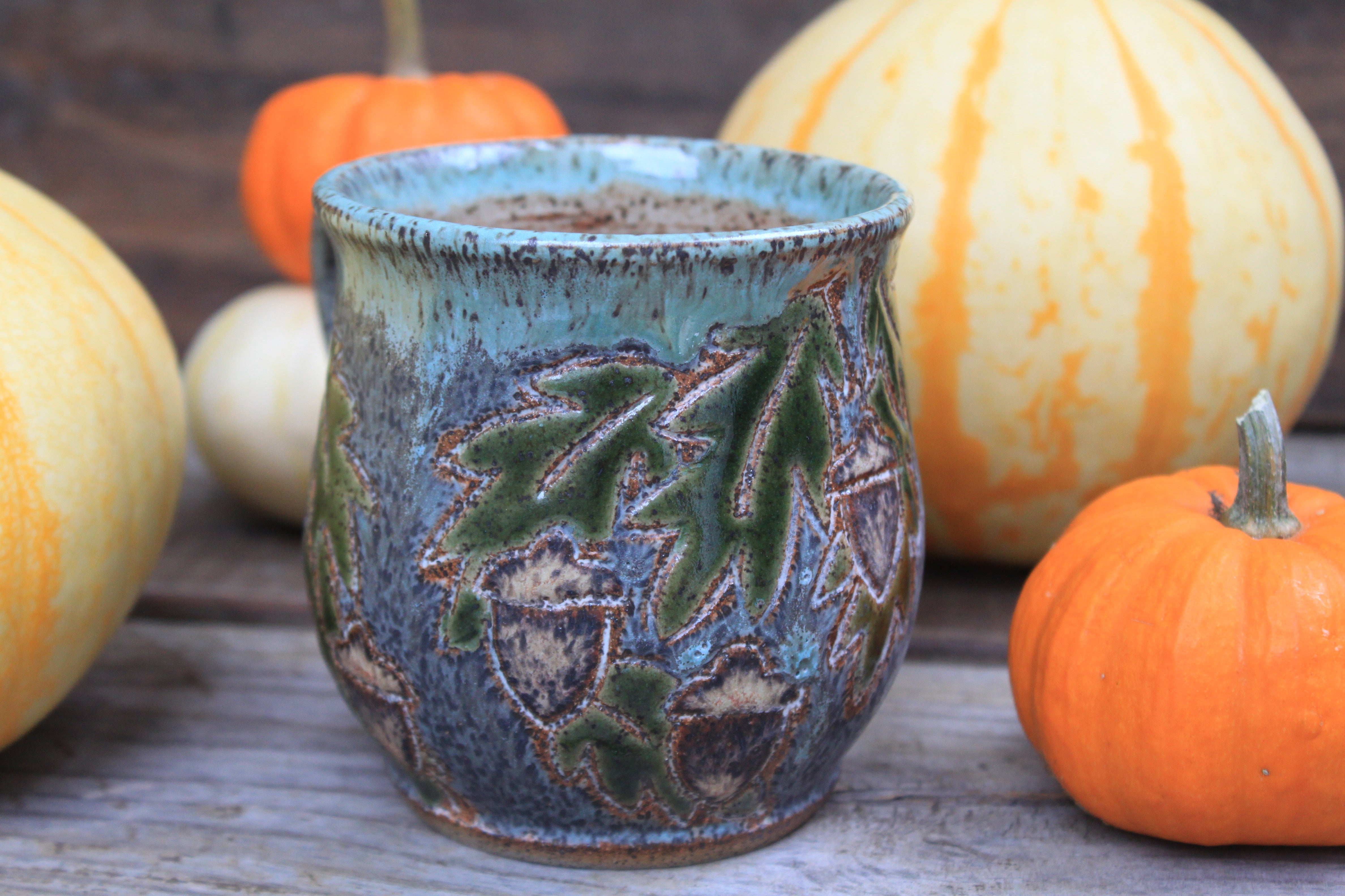 Awesome Acorns Foliage Mug, 18 oz