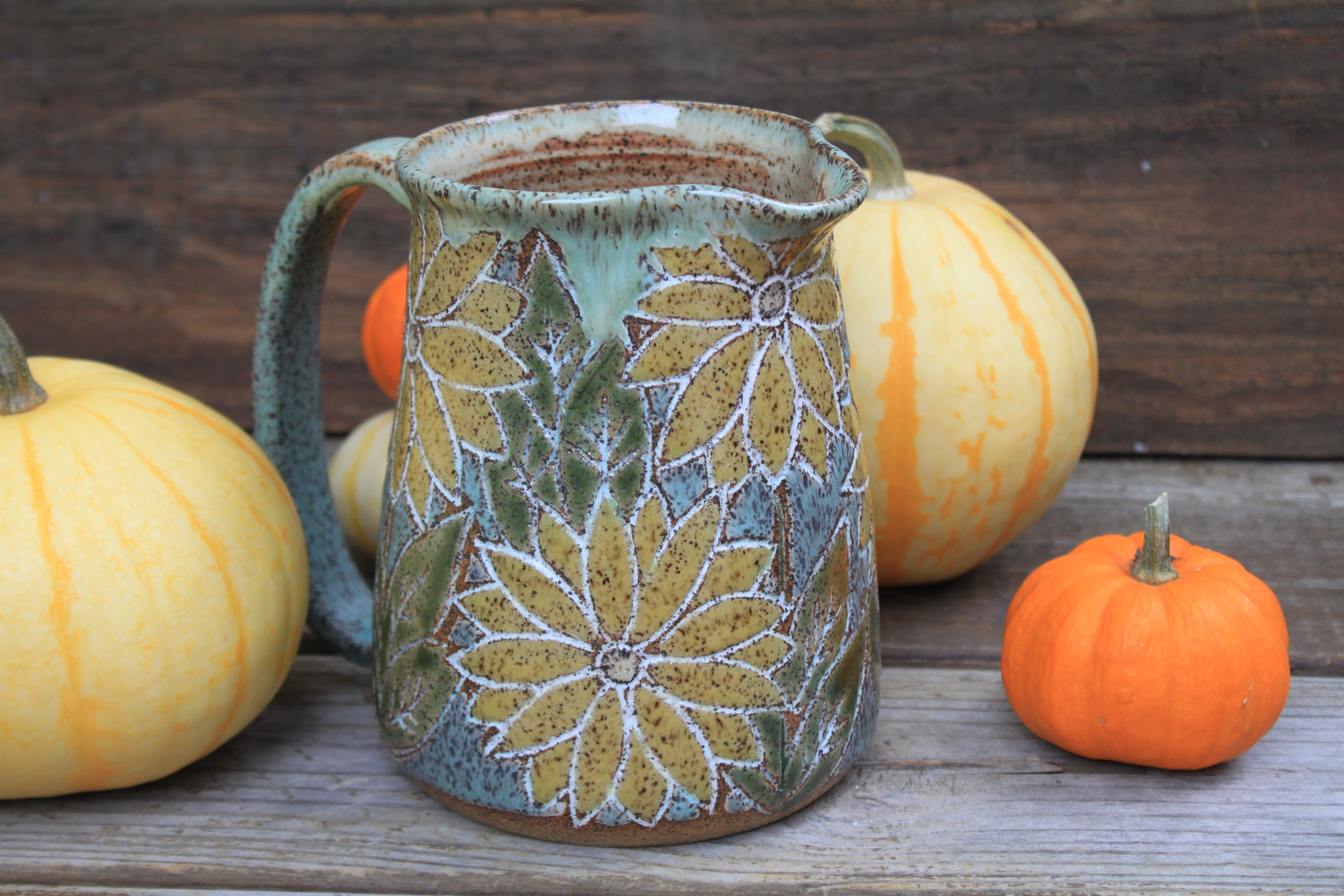 Sunflower Fields Forever Pitcher, 48 oz