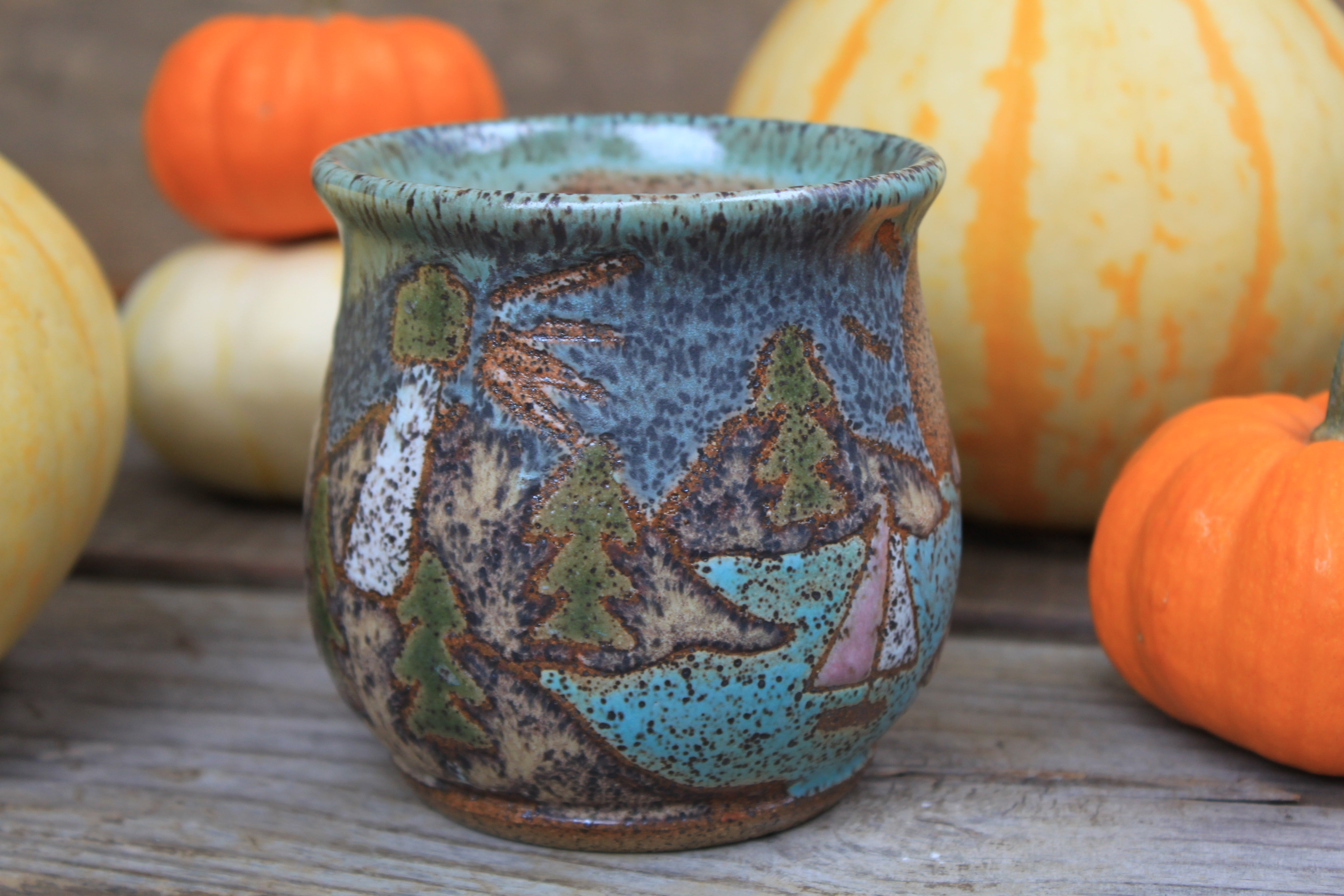 Acadia National Park Coastal Cliffs and Sailboat Mug, 16 oz