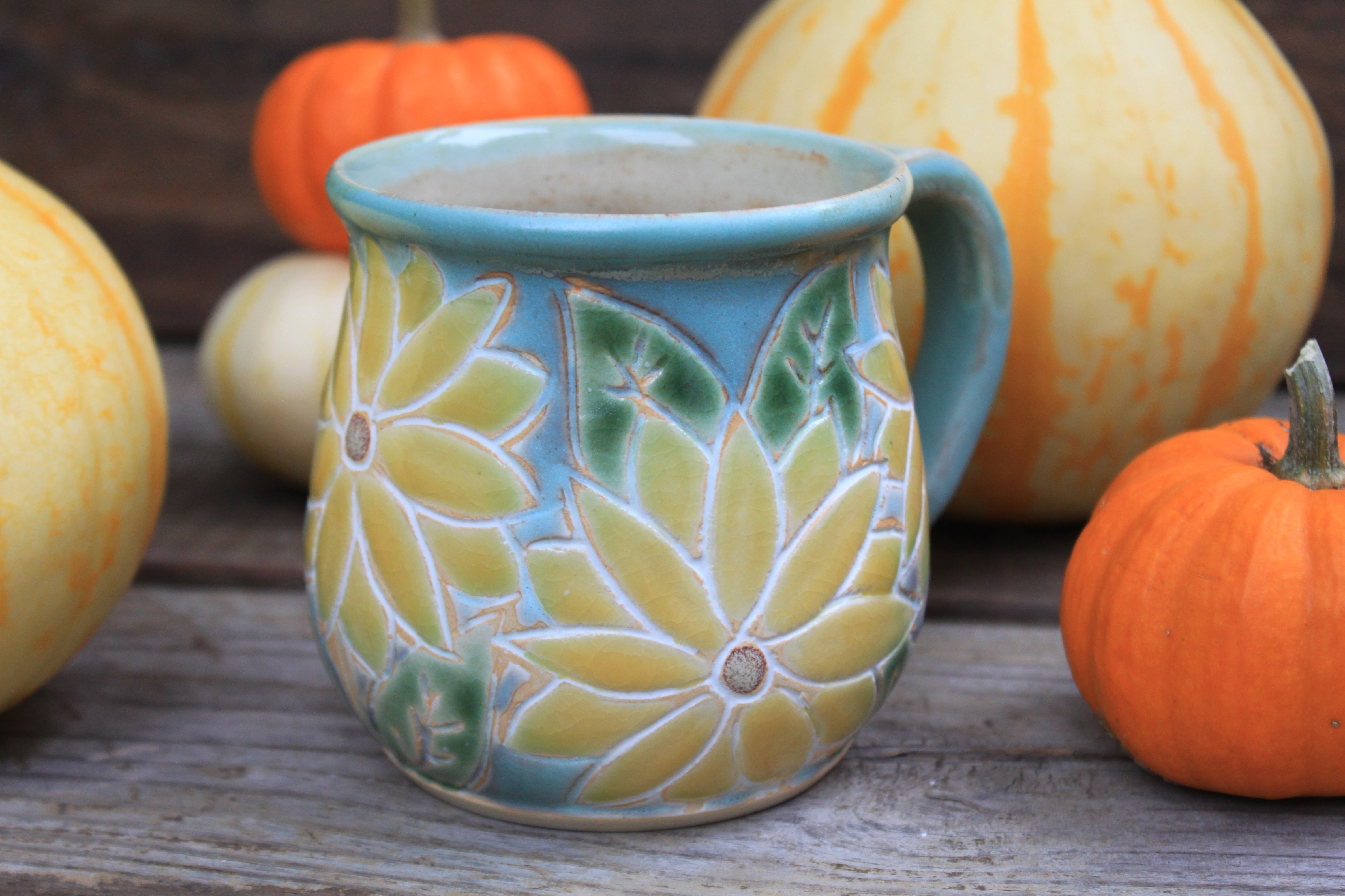 Sunflower Fields Forever Mug, 18 oz