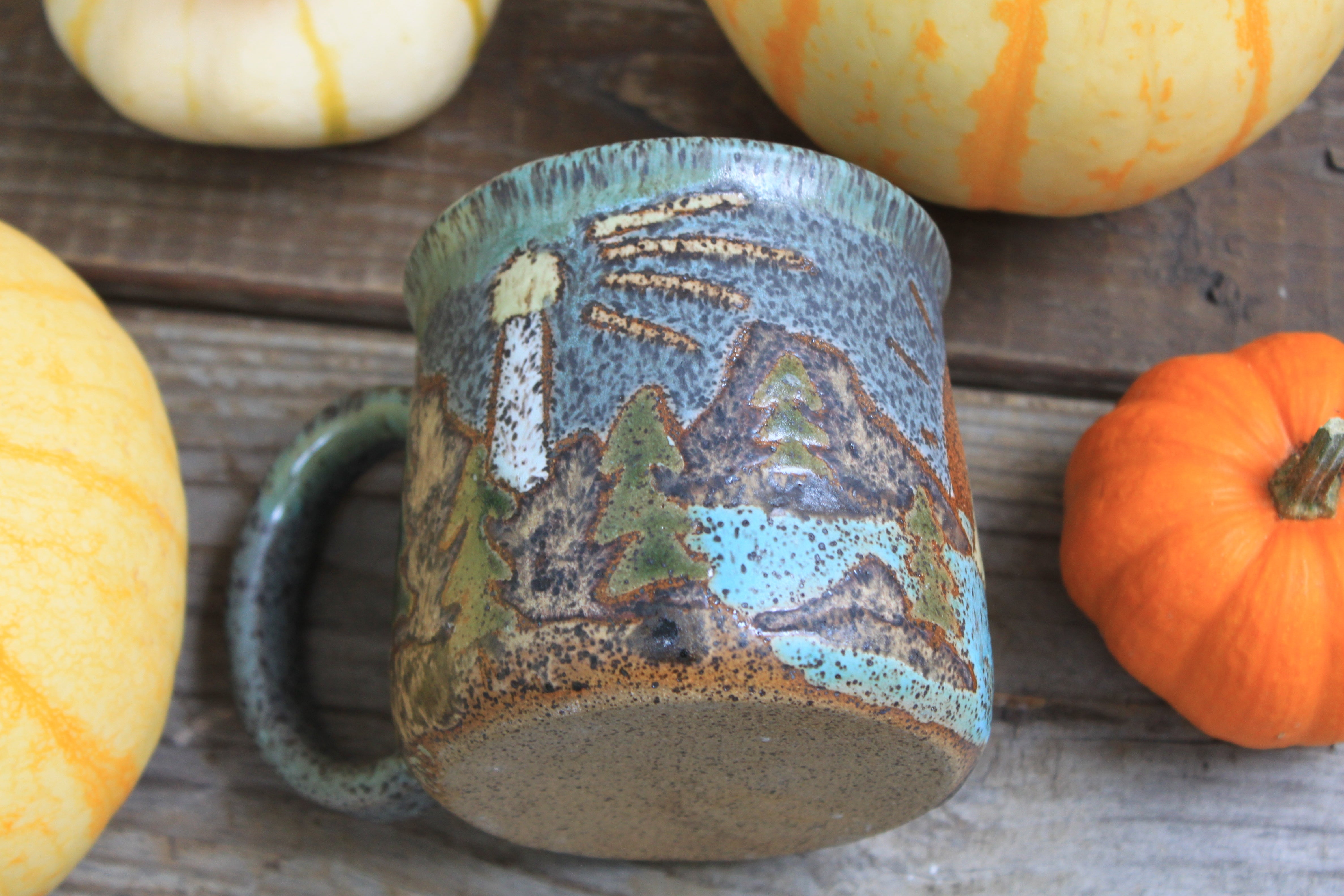 Acadia National Park Coastal Cliffs and Sailboat Mug, 20 oz